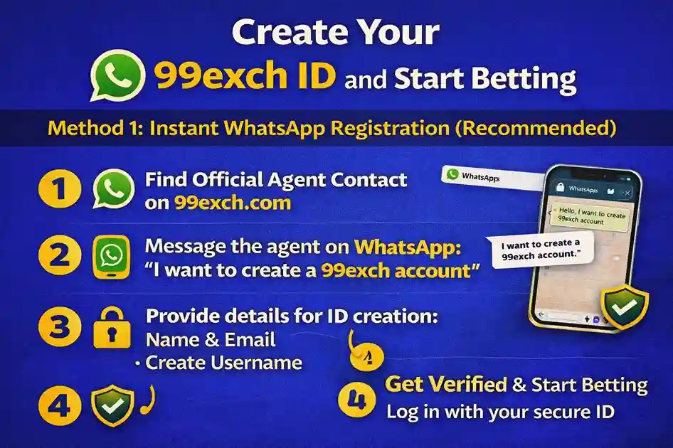 Create Your 99exch Register ID and start betting
