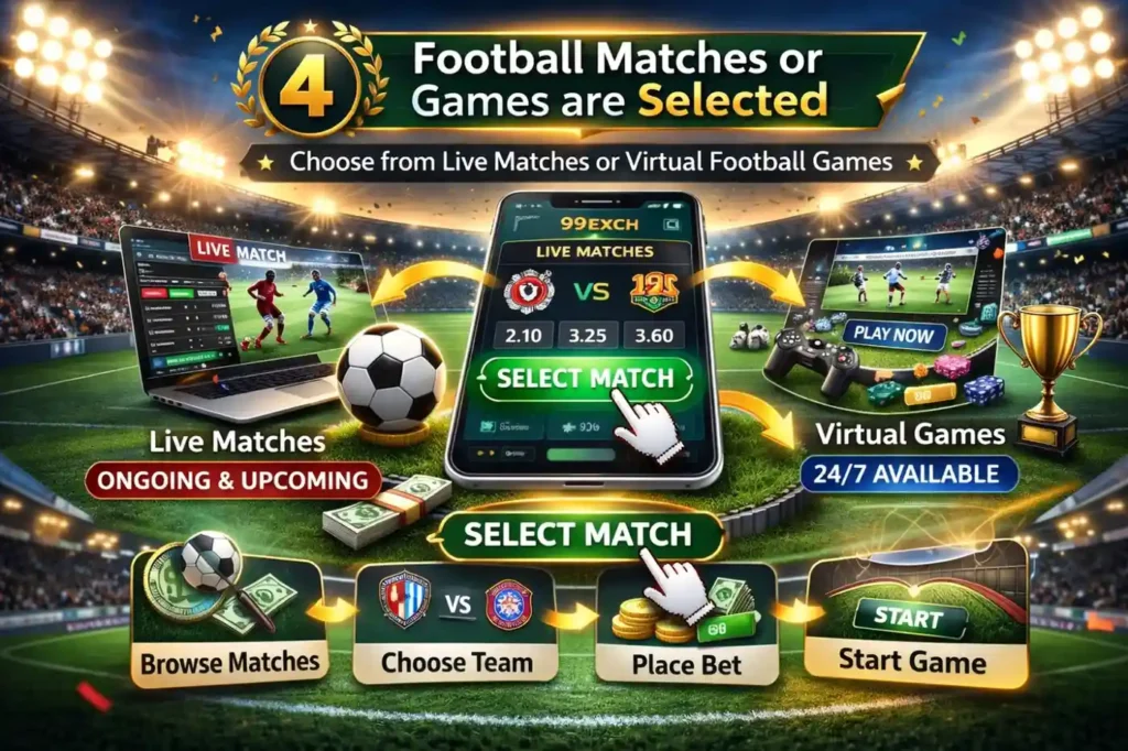 Football Matches or Games are Selected