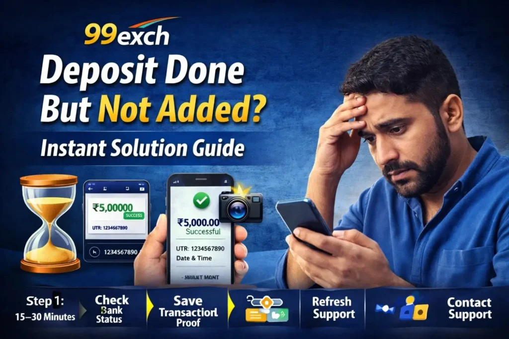 99exch Deposit Done But Not Added? Instant Solution Guide